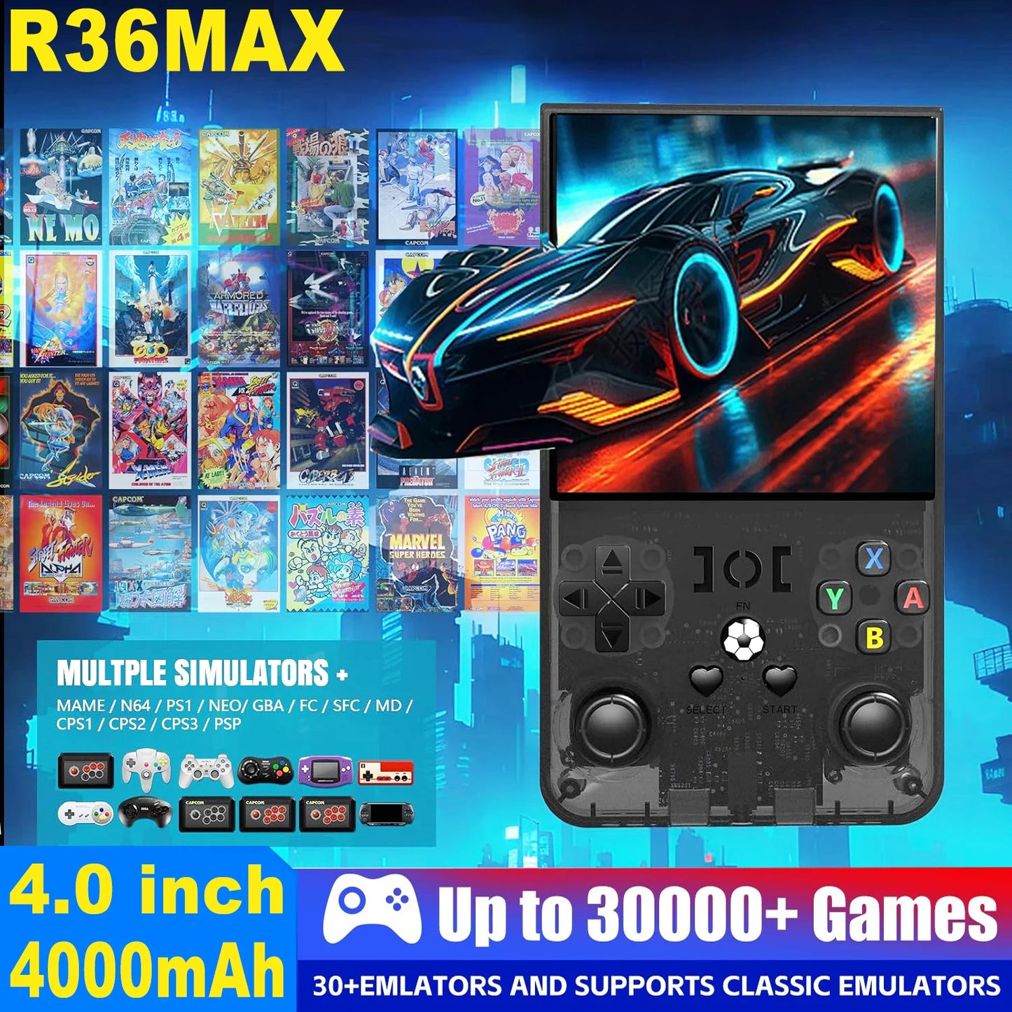 Handheld Game Console Linux System IPS Screen Portable Pocket Video Player 64GB 128GB Games Handheld Game Video Player Console
