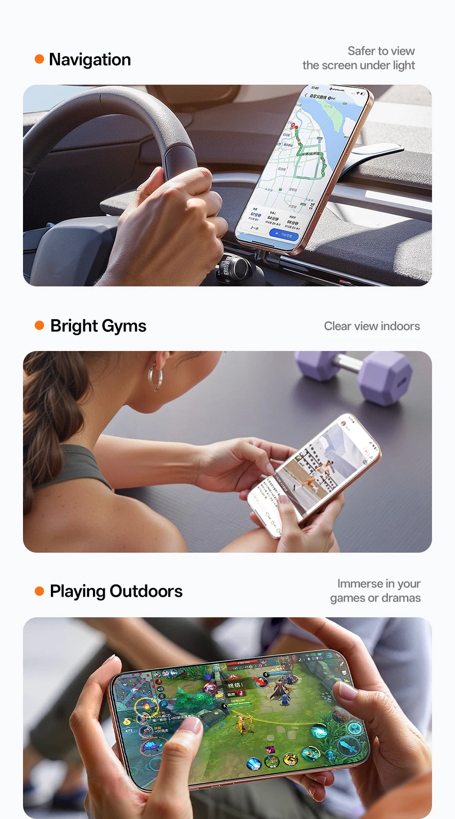 Baseus Tempered Glass for iPhone 17 16 15 14 13 12 Pro Max Screen Protector HD With Cleaning Kit Anti Peeping Dust-proof Glass