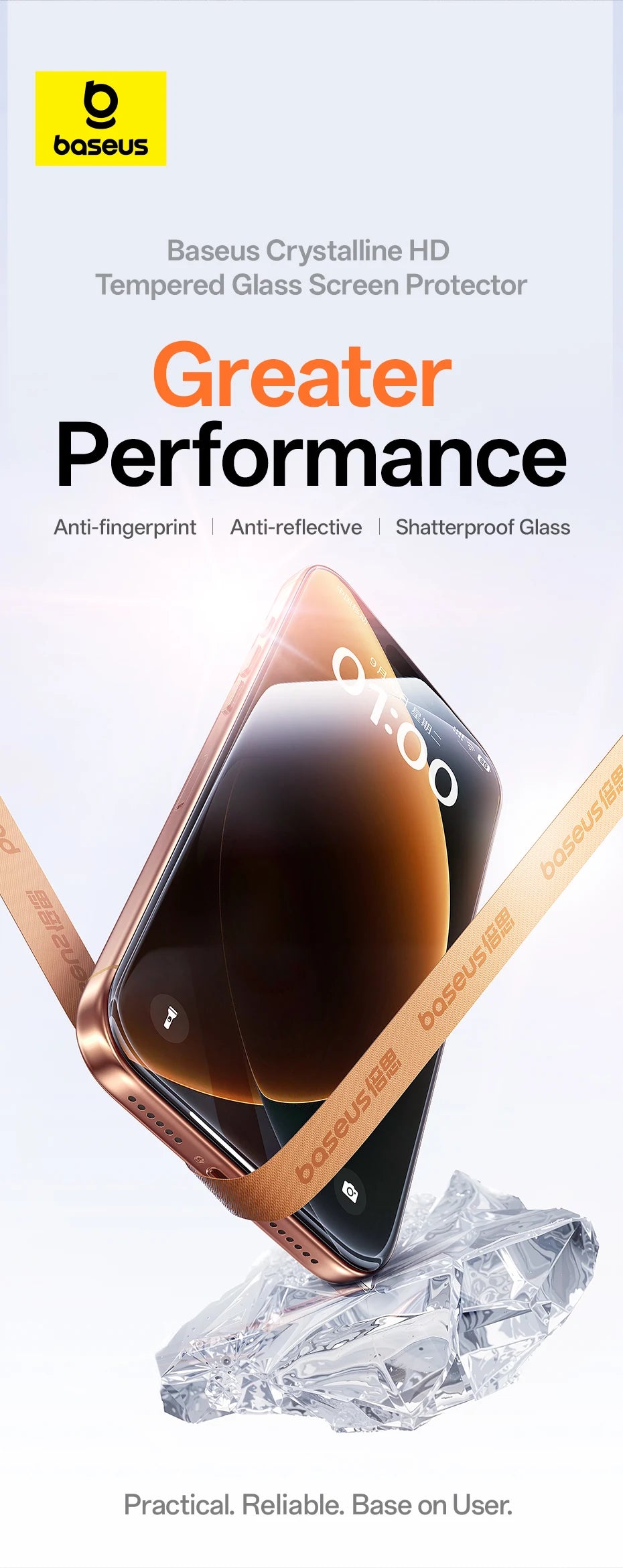 Baseus Tempered Glass for iPhone 17 16 15 14 13 12 Pro Max Screen Protector HD With Cleaning Kit Anti Peeping Dust-proof Glass