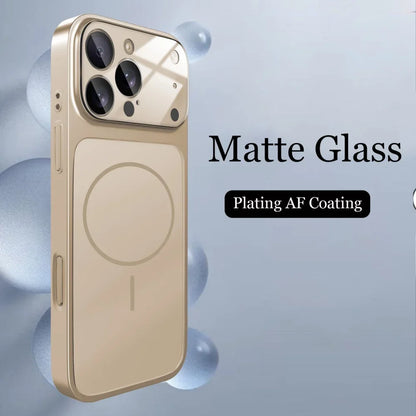 Original AG Nano Frosted Glass For Magsafe Phone Case For iPhone 17 Air 16 15 14 13 Pro Max Magnetic Wireless Charge Armor Cover