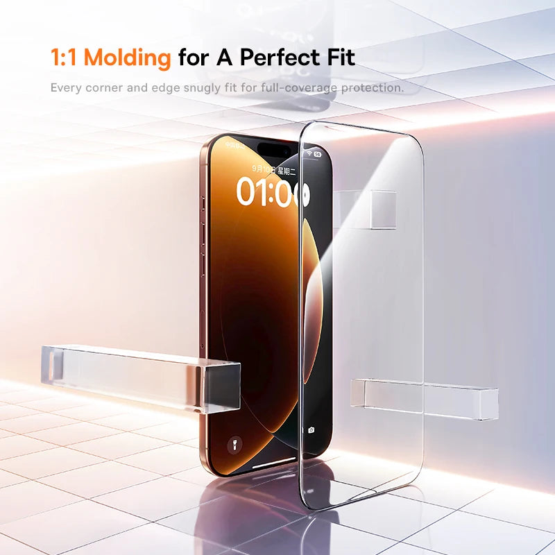 Baseus Tempered Glass for iPhone 17 16 15 14 13 12 Pro Max Screen Protector HD With Cleaning Kit Anti Peeping Dust-proof Glass