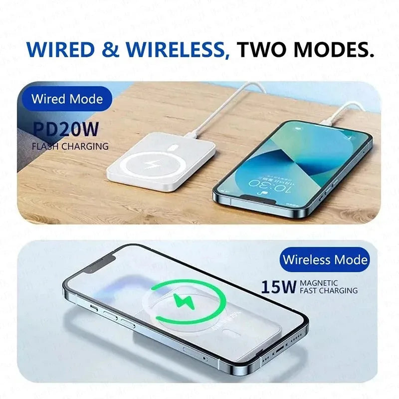 For Magsafe Power Bank 10000mAh Portable Auxiliary Spare External Magnetic Battery Pack Wireless Charger For Iphone 13 14 15 16