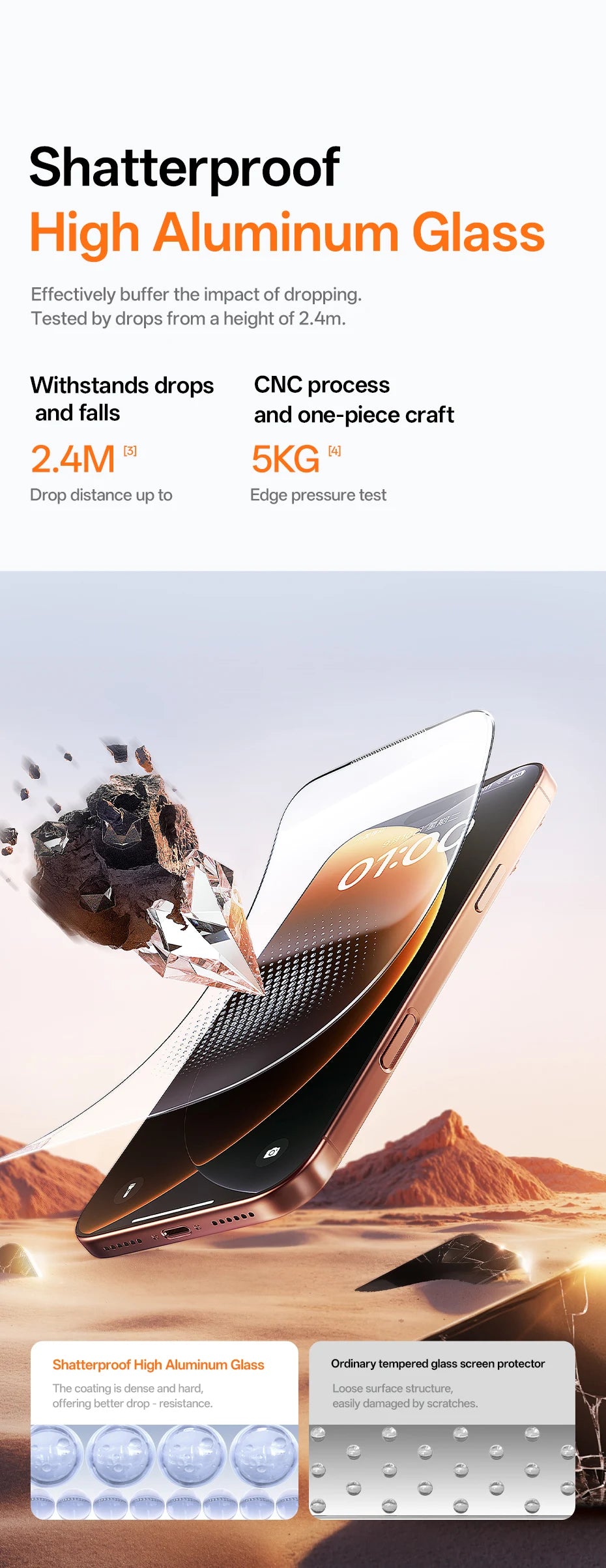 Baseus Tempered Glass for iPhone 17 16 15 14 13 12 Pro Max Screen Protector HD With Cleaning Kit Anti Peeping Dust-proof Glass