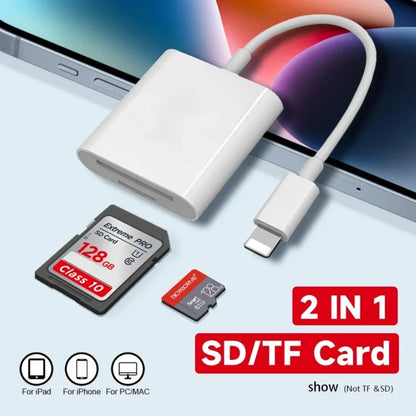 Lightning To SD Card Reader for SD/TF Flash Adapter Memory Card Adapter for IPhone IPad Flash Drive