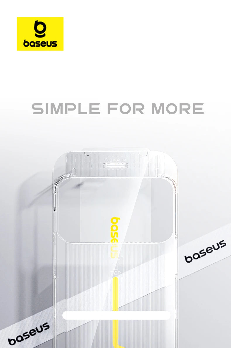 Baseus Tempered Glass for iPhone 17 16 15 14 13 12 Pro Max Screen Protector HD With Cleaning Kit Anti Peeping Dust-proof Glass