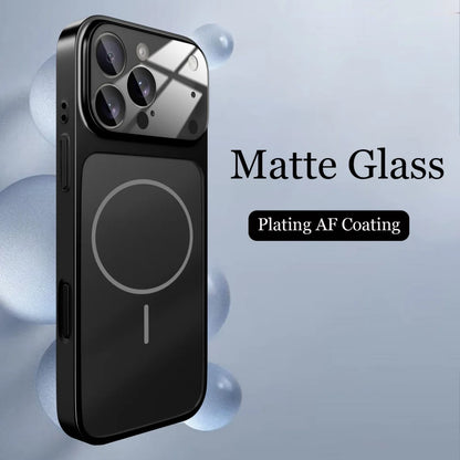 Original AG Nano Frosted Glass For Magsafe Phone Case For iPhone 17 Air 16 15 14 13 Pro Max Magnetic Wireless Charge Armor Cover