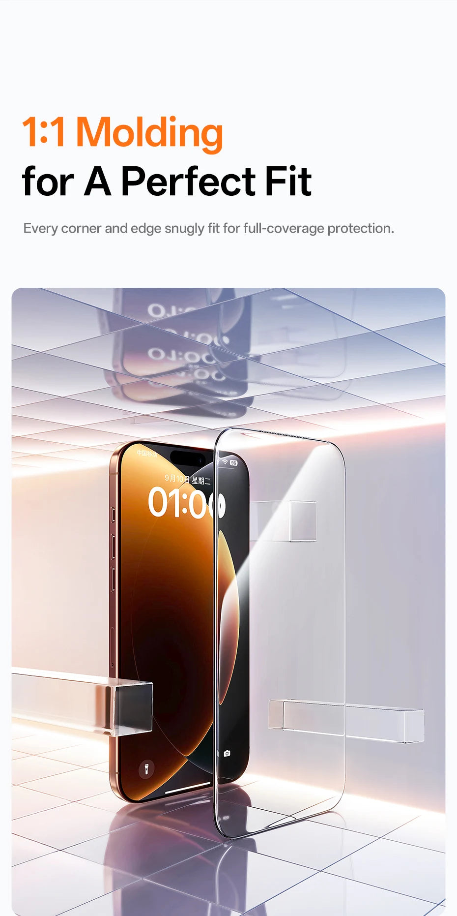 Baseus Tempered Glass for iPhone 17 16 15 14 13 12 Pro Max Screen Protector HD With Cleaning Kit Anti Peeping Dust-proof Glass