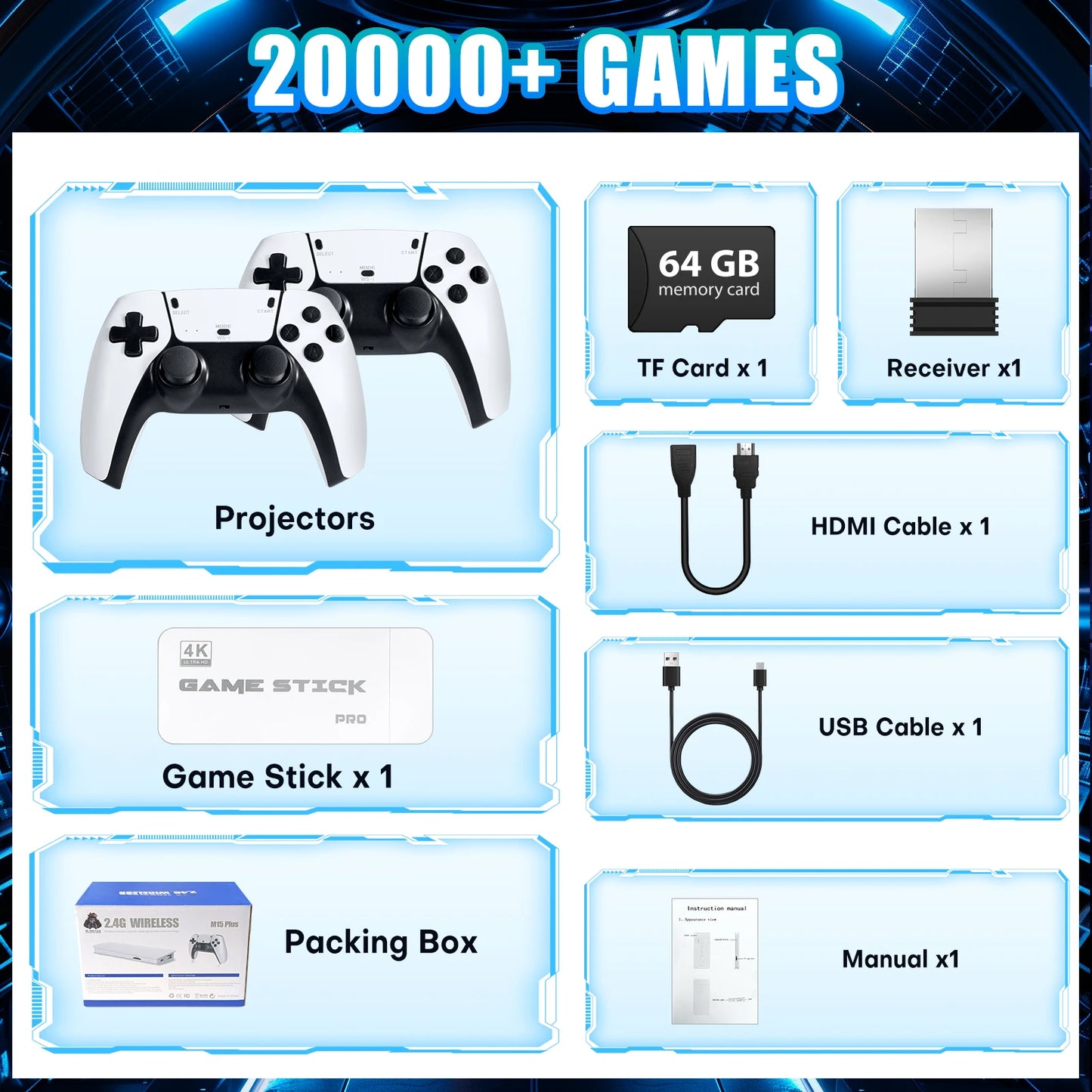 Handheld Game Console Linux System IPS Screen Portable Pocket Video Player 64GB 128GB Games Handheld Game Video Player Console