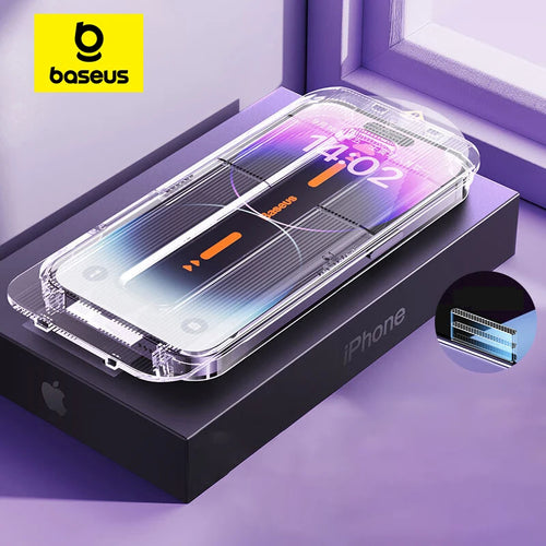 Baseus Tempered Glass for iPhone 17 16 15 14 13 12 Pro Max Screen Protector HD With Cleaning Kit Anti Peeping Dust-proof Glass