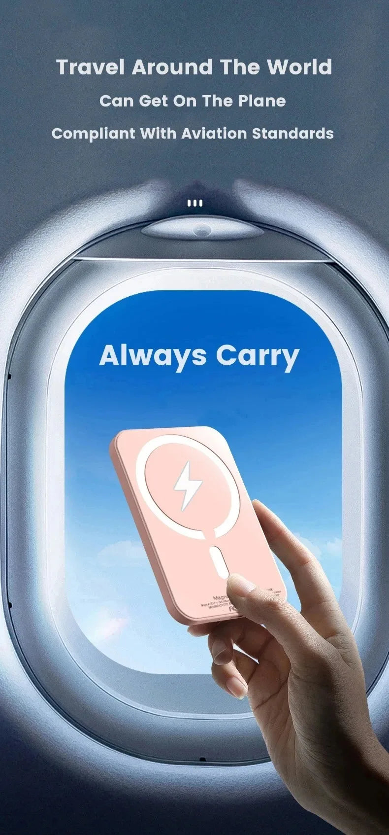 For Magsafe Power Bank 10000mAh Portable Auxiliary Spare External Magnetic Battery Pack Wireless Charger For Iphone 13 14 15 16