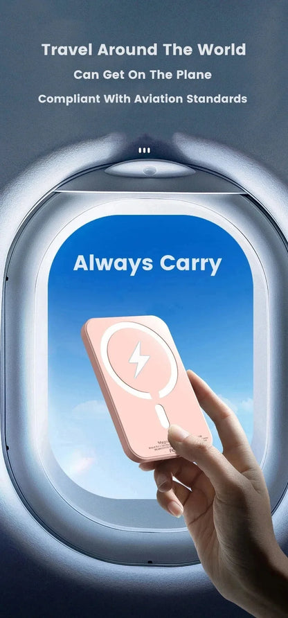 For Magsafe Power Bank 10000mAh Portable Auxiliary Spare External Magnetic Battery Pack Wireless Charger For Iphone 13 14 15 16