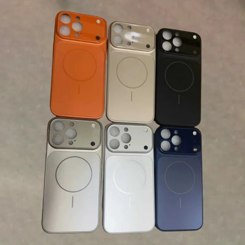 Original AG Nano Frosted Glass For Magsafe Phone Case For iPhone 17 Air 16 15 14 13 Pro Max Magnetic Wireless Charge Armor Cover