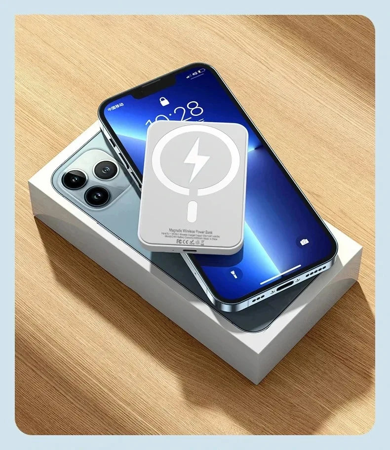 For Magsafe Power Bank 10000mAh Portable Auxiliary Spare External Magnetic Battery Pack Wireless Charger For Iphone 13 14 15 16